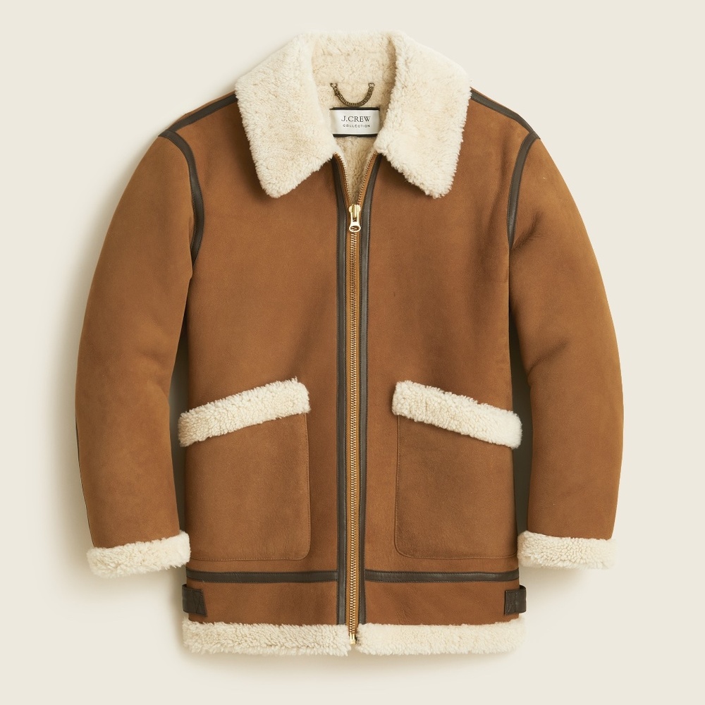 NWT - J. Crew Collection Lamb Shearling Coat Sz XXS